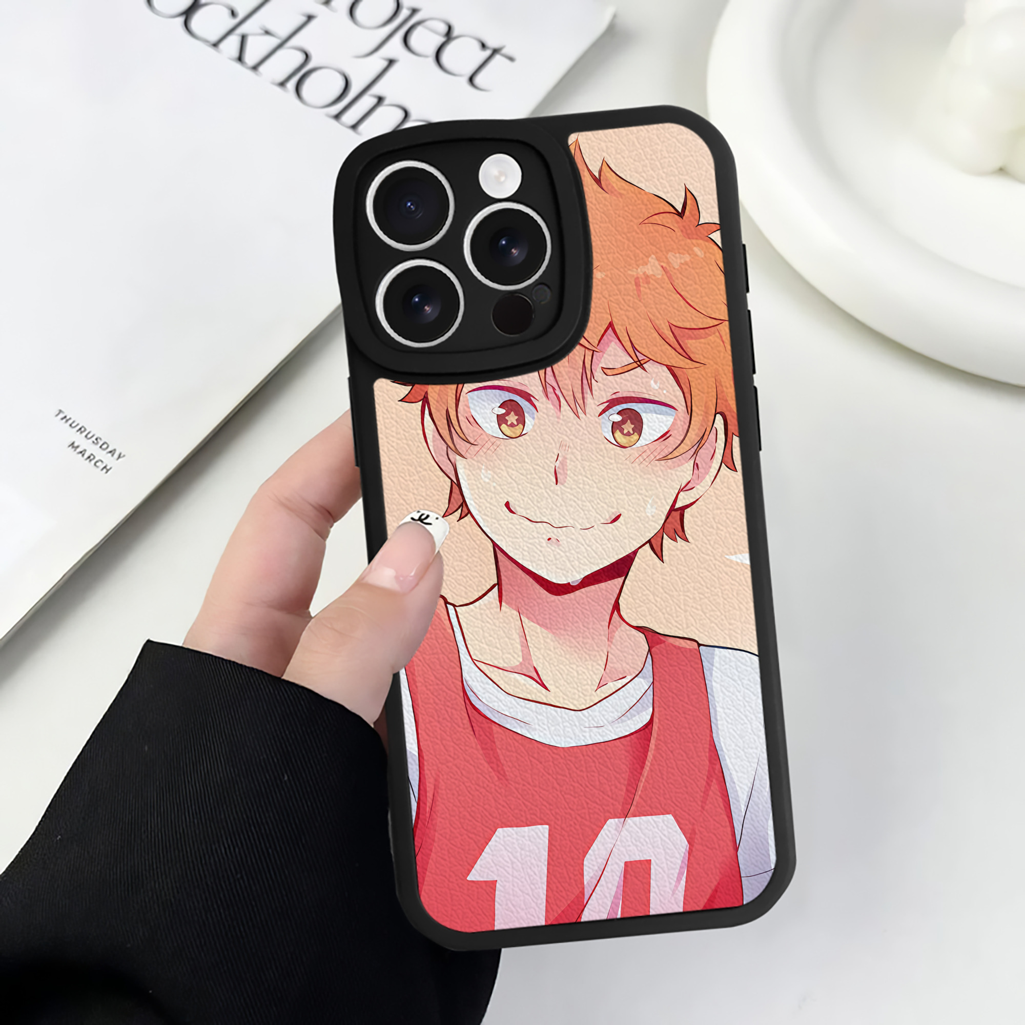 （画像用） ハイキュー!! Haikyu!! 【iPhone 16シリーズ対応】シリコンスマホケース（レザー調） 材質：シリコン